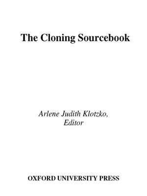 The Cloning Sourcebook - ebook